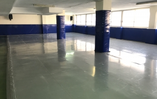 tatami protección lona colegio